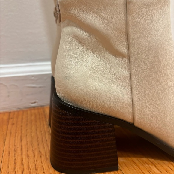 Sam Edelman | Wade Block Heel Knee High Boots In Ivory Size 6.5 - Picture 5 of 11